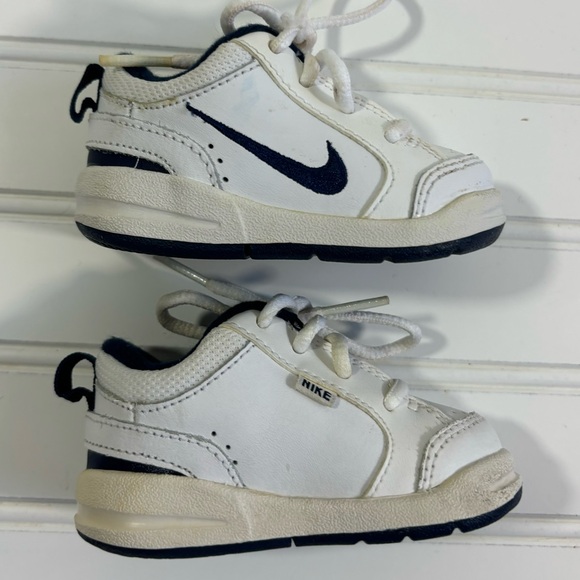 Nike Baby Infant Shoes Sneakers White Blue Size 3C Tie Athletic - Picture 7 of 16
